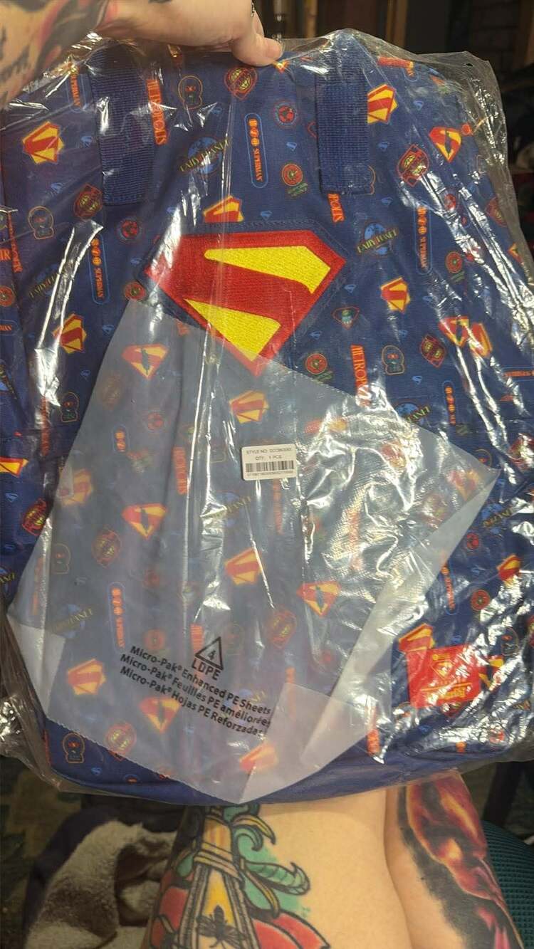 Loungefly DC Comics Superman All-Over Print Canvas Backpack DCCBK0093